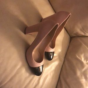J crew size 8 blush/black heels